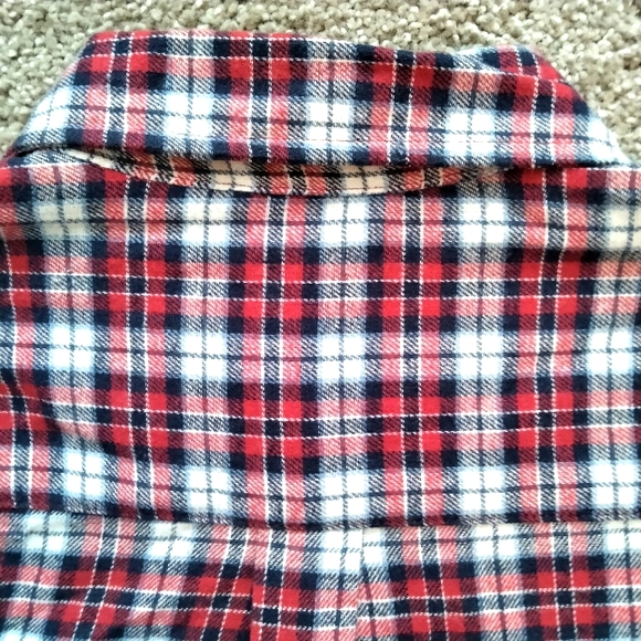 NWT S Chaps Red Brushed Flannel Button Up Shirt - Picture 9 of 11